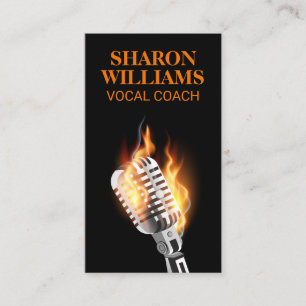 Feuermikrofon Visitenkarte