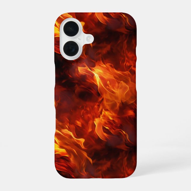 Feuermuster iPhone 16 Hülle (Rückseite)