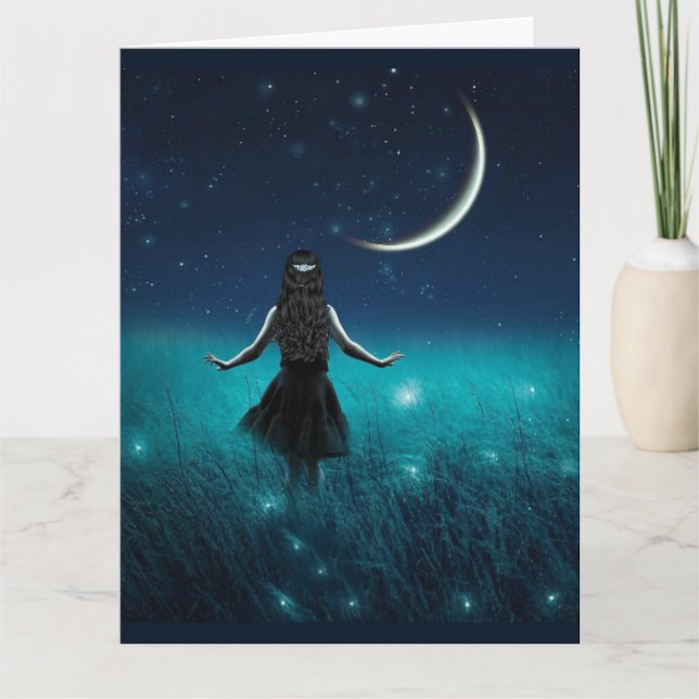 FEUERN UND MÄDCHENKARTE DANKESKARTE (Vorderseite)