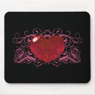 Feueropal Herz Mousepad