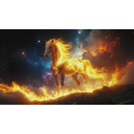 FEUERPFERD - 2026 - CHINESISCHE STERNZEICHEN RUNDES KISSEN