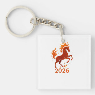 Feuerpferd 2026 schlüsselanhänger