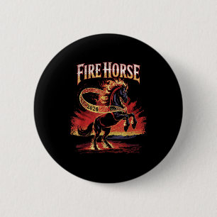 Feuerpferd 2026 Zodiac Kunst Chinesisches Neujahr Button