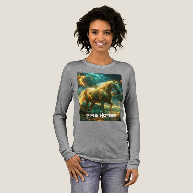 FEUERPFERD - CHINESISCHES STERNZEICHEN -  Tri-Blend SHIRT (Volle Vorderseite)