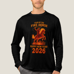 Feuerpferd-Cowboy 2026 Jahr des Feuerpferds Tri-Blend Shirt