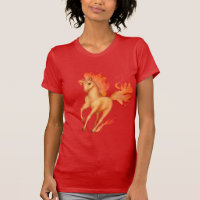 Feuerpferd Fantasy Art T-Shirt