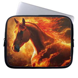 Feuerpferd, Pferd, Tiere, Flamme, Feuer Laptopschutzhülle