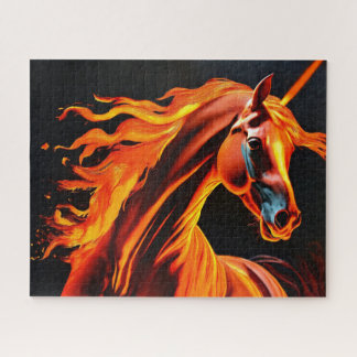 Feuerpferd, Pferd, Tiere, Flamme, Feuer Puzzle