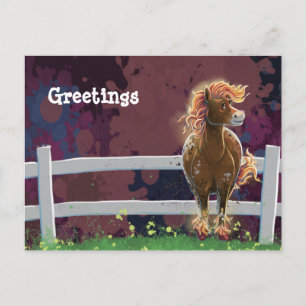 Feuerpferd Postkarte