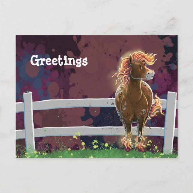 Feuerpferd Postkarte (Vorderseite)