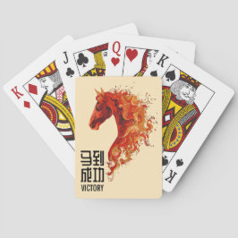Feuerpferd Sieg Spielkarten