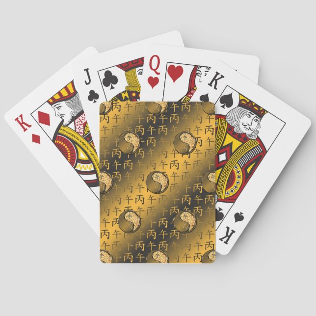 Feuerpferd Spielkarten (Rückseite)