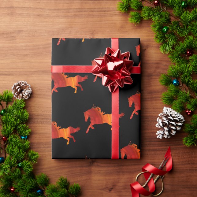 Feuerpferdekunst  geschenkpapier (Feiertagsgeschenk)