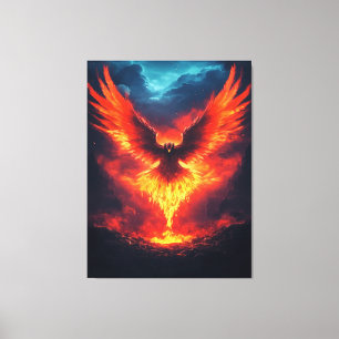 Feuerphoenix-Aufstieg Leinwanddruck