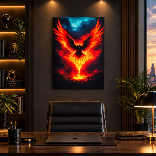 Feuerphoenix-Aufstieg Leinwanddruck