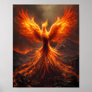 Feuerphoenix-Aufstiegsplakat Poster