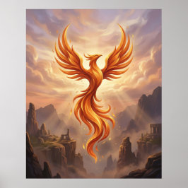 Feuerphoenix Heilige Klippen Poster