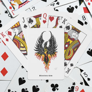 Feuerphönix aufsteigend Feuerbird schwarze Stammes Spielkarten