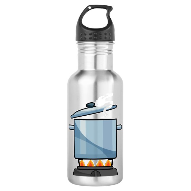 Feuerplatz mit Saucepan & Lid Edelstahlflasche (Vorderseite)