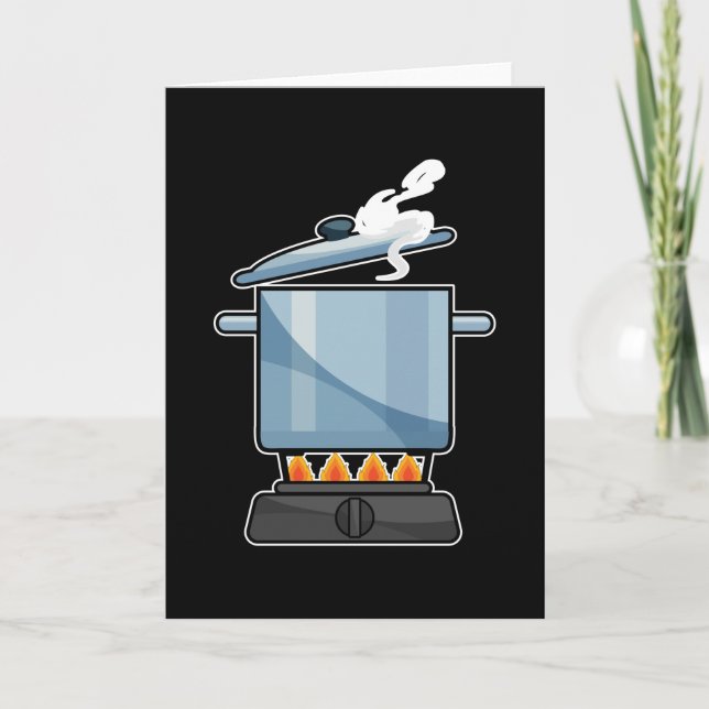 Feuerplatz mit Saucepan & Lid Karte (Vorderseite)