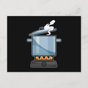 Feuerplatz mit Saucepan & Lid Postkarte