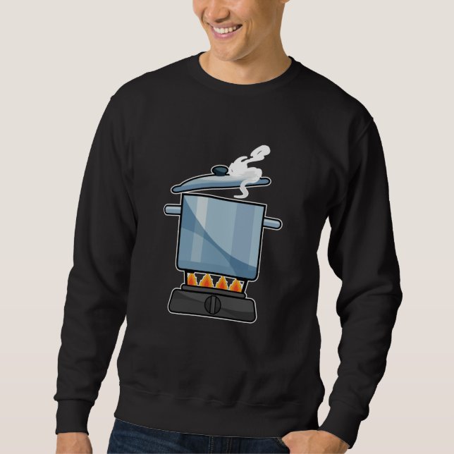 Feuerplatz mit Saucepan & Lid Sweatshirt (Vorderseite)