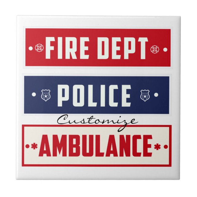 Feuerpolizei Fliese (Vorderseite)