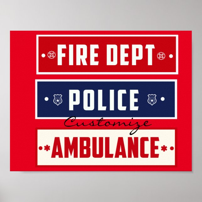 Feuerpolizei Poster (Vorne)