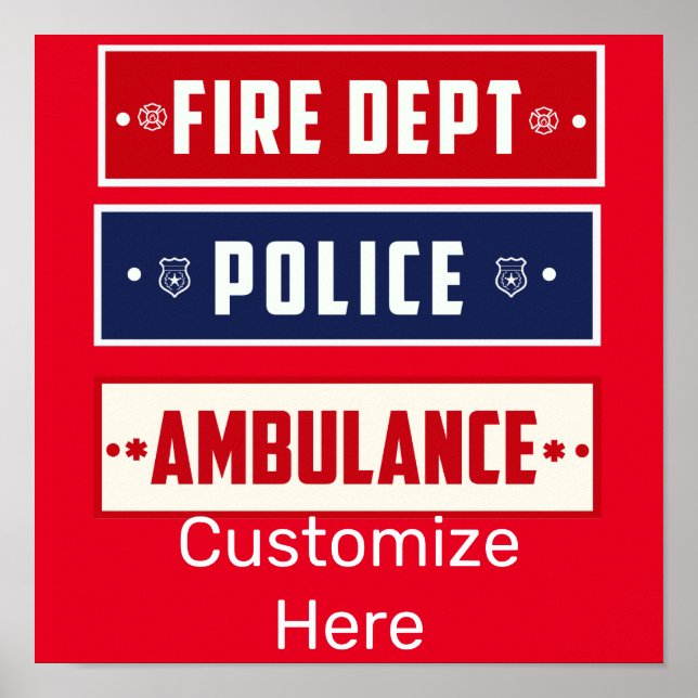 Feuerpolizei Poster (Vorne)