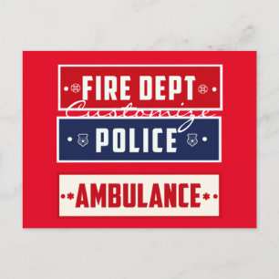 Feuerpolizei Postkarte
