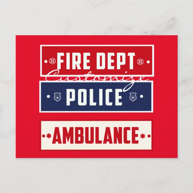 Feuerpolizei Postkarte (Vorderseite)