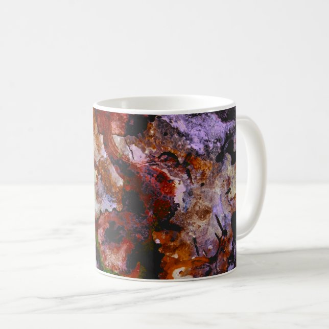 Feuerquarz-Kristall-Geode-Marmor Abstrakt Kaffeetasse (VorderseiteRechts)