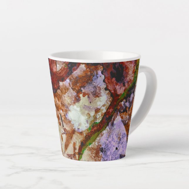 Feuerquarz-Kristall-Geode-Marmor Abstrakt Milchtasse (Rechte Ecke)