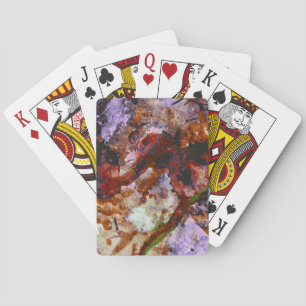 Feuerquarz-Kristall-Geode-Marmor Abstrakt Spielkarten