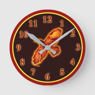 Feuerrabe Runde Wanduhr