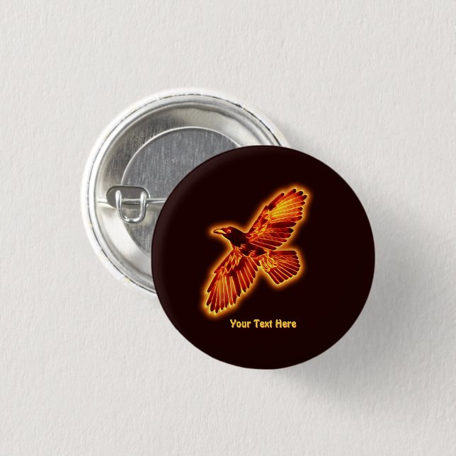Feuerraven Button (Vorne & Hinten)