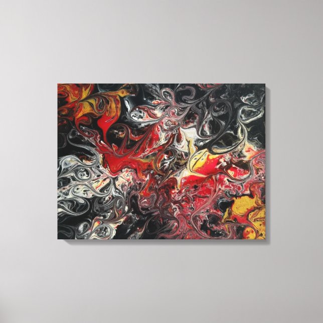 Feuerriss Akrylgemälde auf einer Leinwand von 24x1 (Vorderseite)