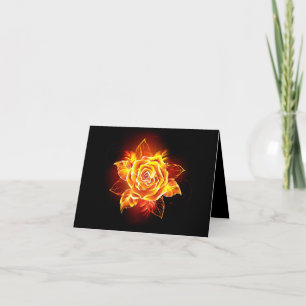 Feuerrose in Blüte Feiertagskarte