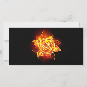 Feuerrose in Blüte Feiertagskarte