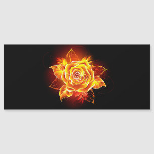 Feuerrose in Blüte Magnetkarte