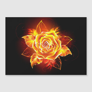 Feuerrose in Blüte Magnetkarte