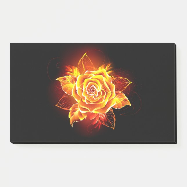 Feuerrose in Blüte Post-it Klebezettel (Vorderseite)
