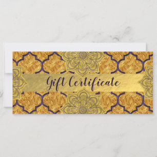 Feuerrote Goldene Königliche Indische Geschenkkart