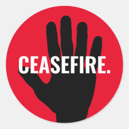 Feuerroter weißer schwarzer Hand fett gedruckter b Runder Aufkleber