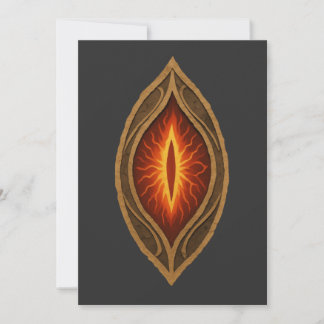 Feuerrotes Feuer-Auge-Dunkler-Herr-Fantasie-Emblem Einladung