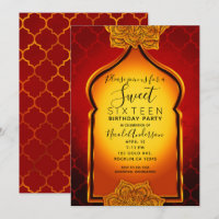 Feuerrotes Gold Königliche Indische Arabische Swee