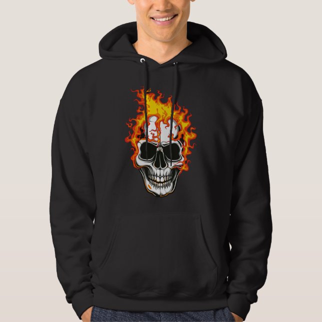 Feuerschädel Hoodie (Vorderseite)