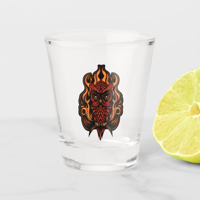 Feuerschale Schnapsglas (Vorderseite)