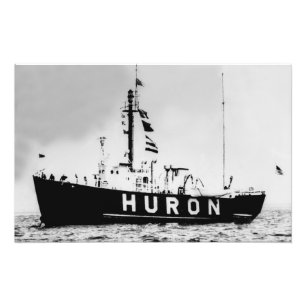 Feuerschiff Great Lakes Huron Vintage Fotodruck