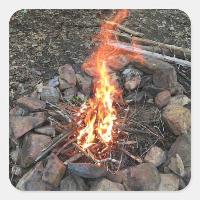 Feuerschutzaufkleber Quadratischer Aufkleber (Vorderseite)